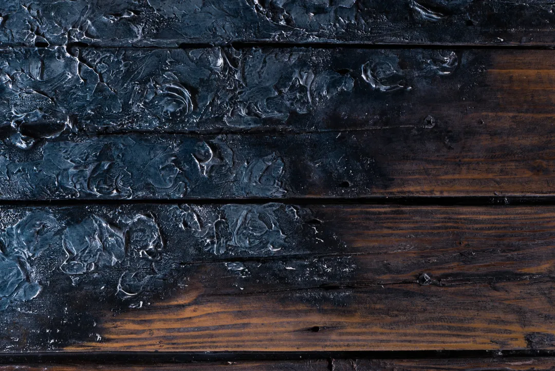 The Illusionist_sian evans inc_snippet_4 Abstract surface detail with structural medium on reclaimed wood